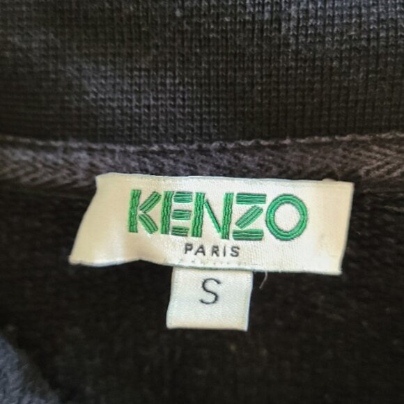 VINTAGE KENZO PARIS LOGO PRINT BATWING SWEATSHIRT TUNIC DRESS FRENCH TERRY sz S - Picture 5 of 6